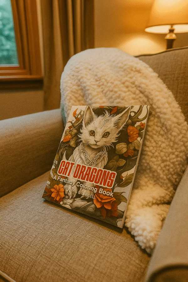 Cat Dragons - Adult Coloring Book